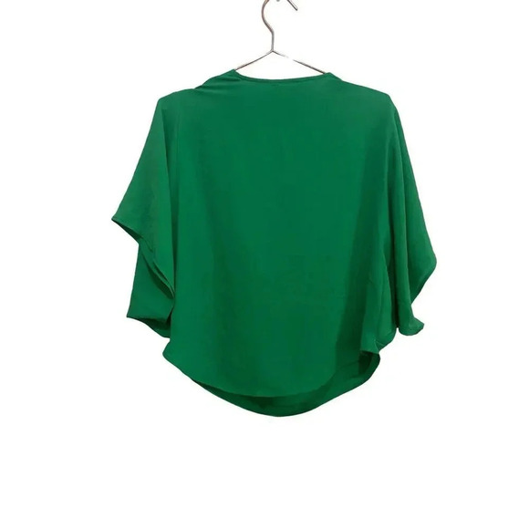 Steve Madden Green Loosely Inspired Ruffle Blouse Top Size Small - Picture 5 of 5